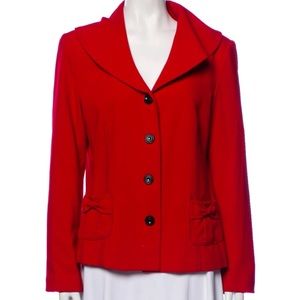 NWT Bob Mackie Studio Women’s Red Lined Casual Career Blazer Jacket Size 12